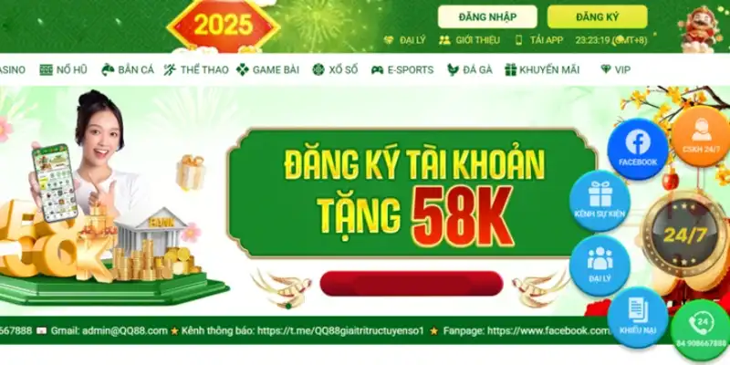 Liên hệ chăm sóc khách hàng tại khu vực bên phải giao diện